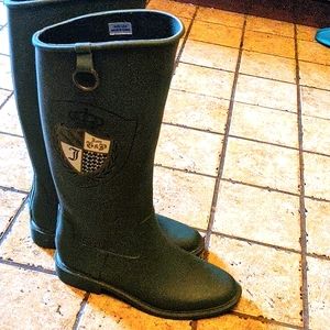 Juicy Couture Olive Rubber Rain Boot